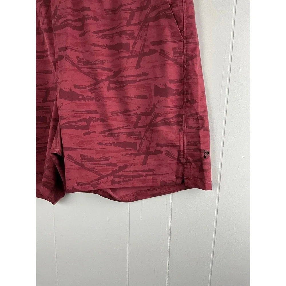 Public Rec All Day Every Day Short Mens 42 Burgundy Red Abstract Camo‎ Athletic